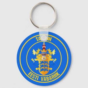 Tallinn Round Emblem Keychain