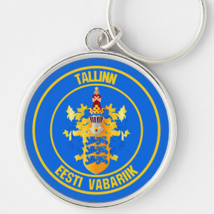 Tallinn Round Emblem Keychain