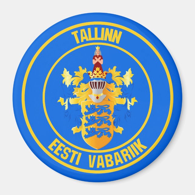 Tallinn Round Emblem Magnet (Front)