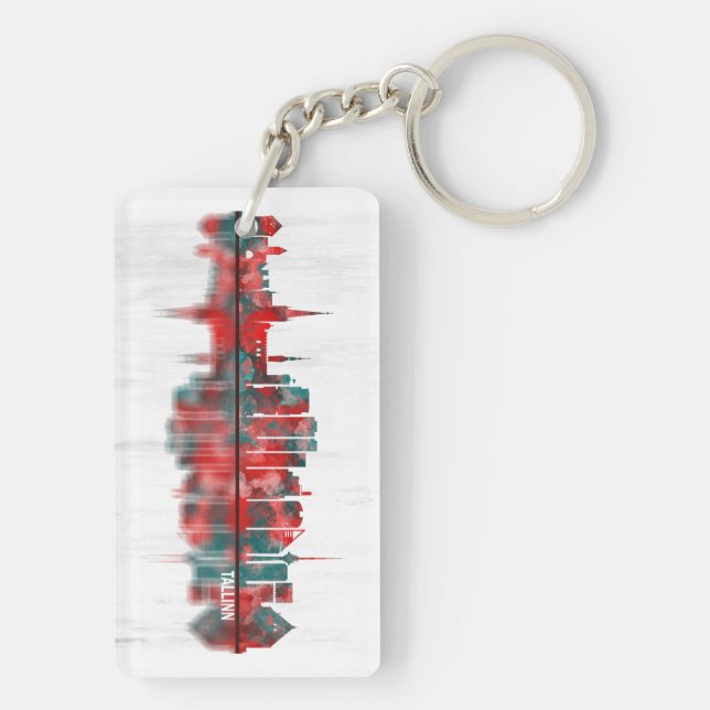 Tallinn Skyline Keychain (Back)