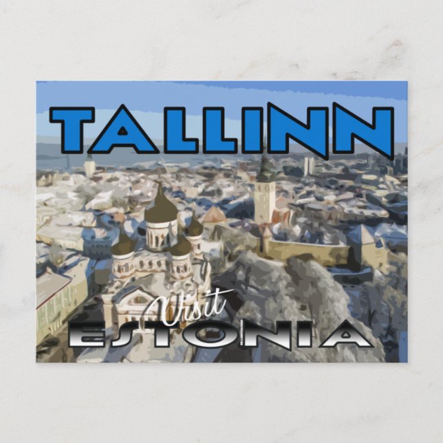 Tallinn, visit Estonia postcard (Front)