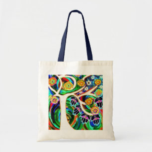 Tallis Tote Bag - Ivory Tree Of Life Hamsa BLUE