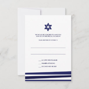Tallit Bar Mitzvah RSVP Card