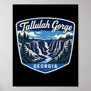 Tallulah gorge georgia waterfall national park poster