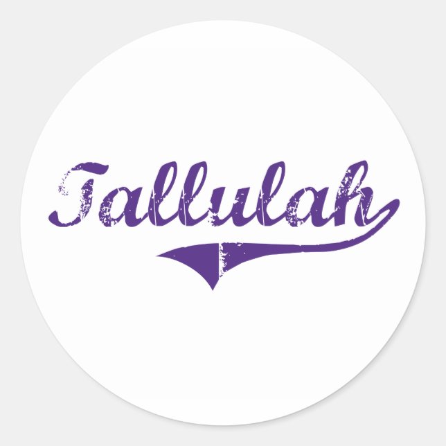 Tallulah Louisiana Classic Design Classic Round Sticker (Front)