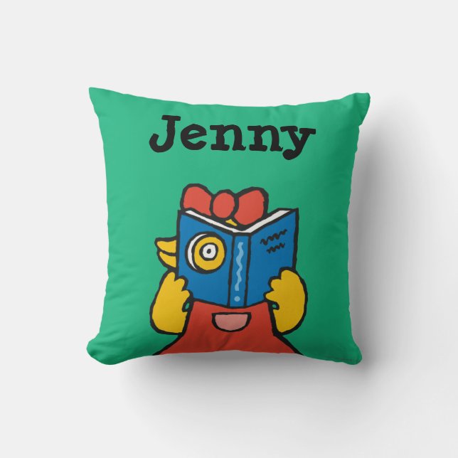 Tallulah Makes a Funny Face Throw Pillow (Front)
