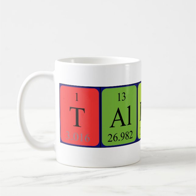 Tallulah nom de table périodique tasse (Gauche)