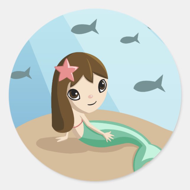 Tallulah the Mermaid Sticker (Front)