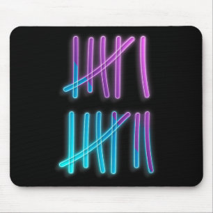 Tally Marks 67 Meme Colorful Counting 6 7 Brainrot Mouse Pad