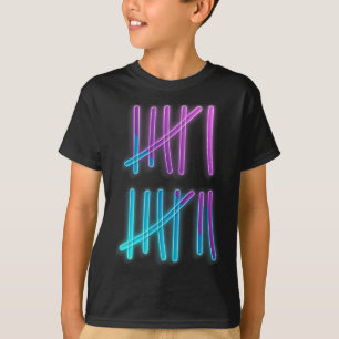 Tally Marks 67 Meme Colorful Counting 6 7 Brainrot T-Shirt