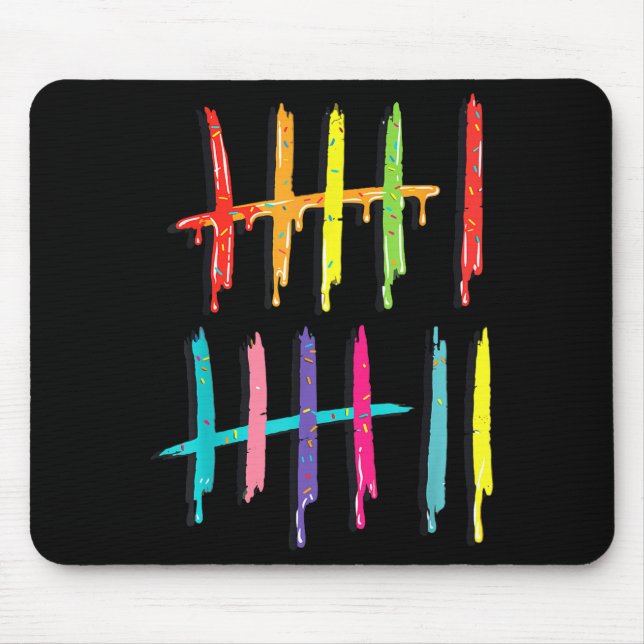Tally Marks 6 7 Numbers Funny Six Seven 67 Meme Ge Mouse Pad (Front)