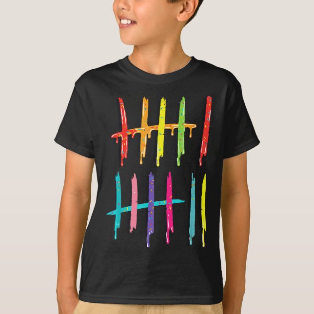 Tally Marks 6 7 Numbers Funny Six Seven 67 Meme Ge T-Shirt (Front)