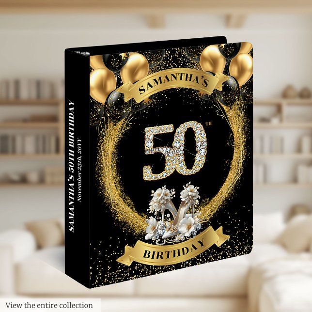 Talons Hauts Blush 50 Classeur Nombres Diamant Gla (Blush High Heels 50 Binder Diamond Numbers Glam)