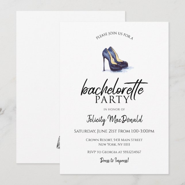 Talons noirs chauds, invitations à la fête de bach (Devant / Derrière)