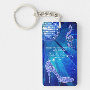 Talons scintillants Boule disco bleue Anniversaire