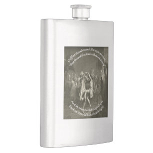 Tam O Shanter Burns Night Quote In Grey Hip Flask