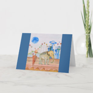 TAMA and her Elephant Holiday Card