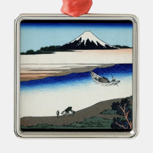 Tama river in the Musashi province Hokusai Metal Ornament