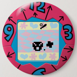 Tamagotchi badge. 6 inch round button