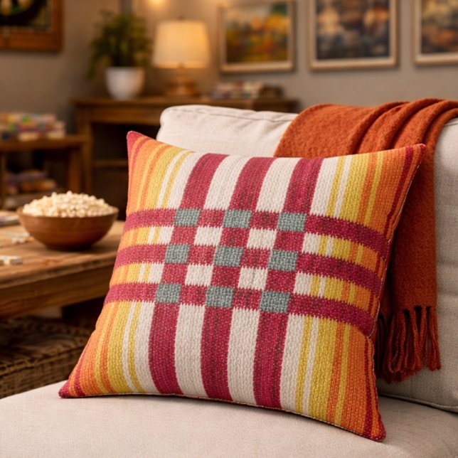 “TAMALE” AUTHENTIC MEXICAN PRINT SINGLE-SIDE THROW PILLOW (Creator Uploaded)