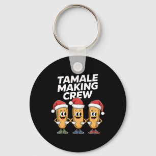Tamale Making Crew Christmas Festive Holiday Desig Keychain