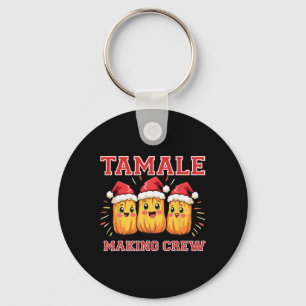Tamale Making Crew Christmas Party Keychain