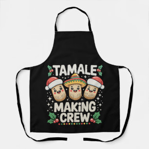 Tamale Making Crew Christmas Season Mexican Xmas Apron