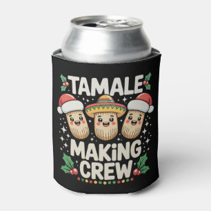 Tamale Making Crew Christmas Season Mexican Xmas Can Cooler