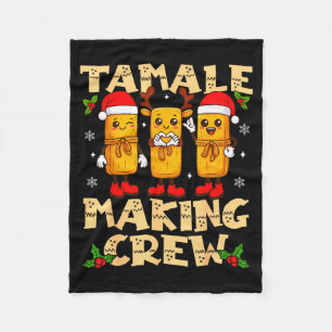 Tamale Making Crew Tamale Season Funny Mexican Chr Fleece Blanket