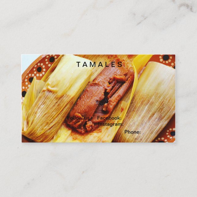Tamales Cartes de visite (Devant)