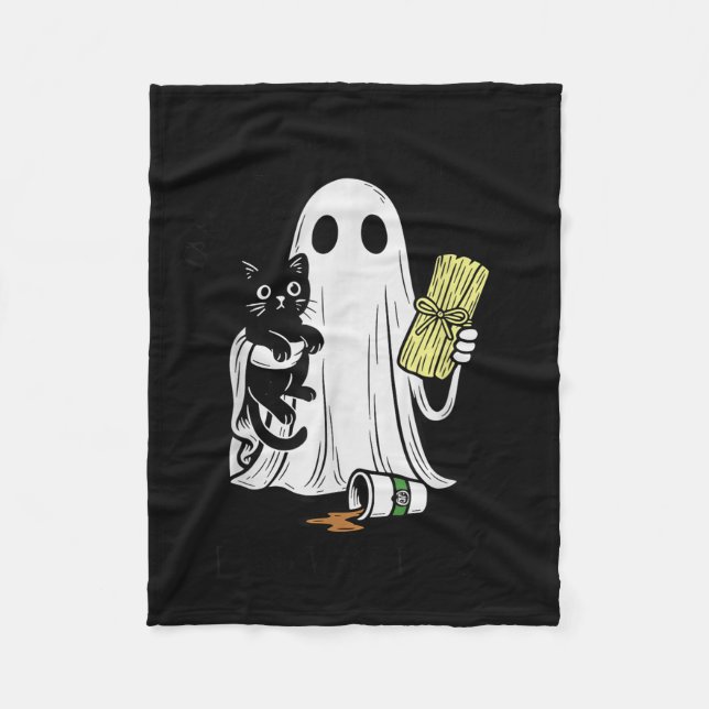 Tamales-over-pumpkin-sce Said What I Said Ghost Bl Fleece Blanket (Front)