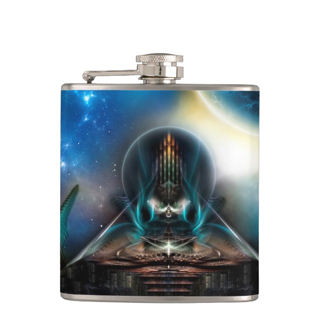 Tamalin 5 Science Fiction Artwork Flask (Front)