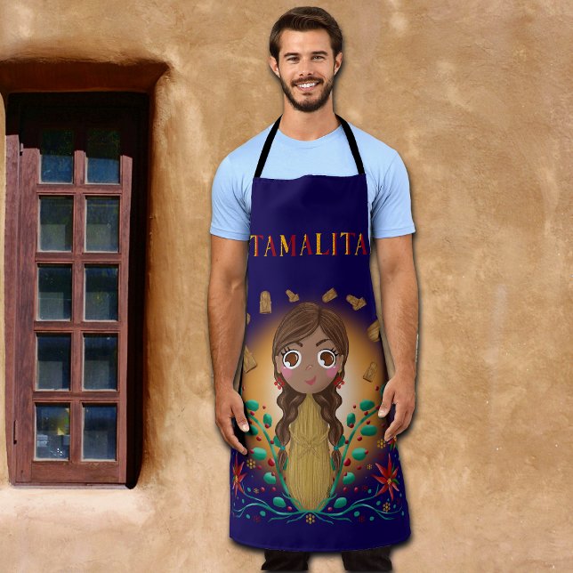 Tamalita Tamal Zia Flowers Tamales Apron (Creator Uploaded)