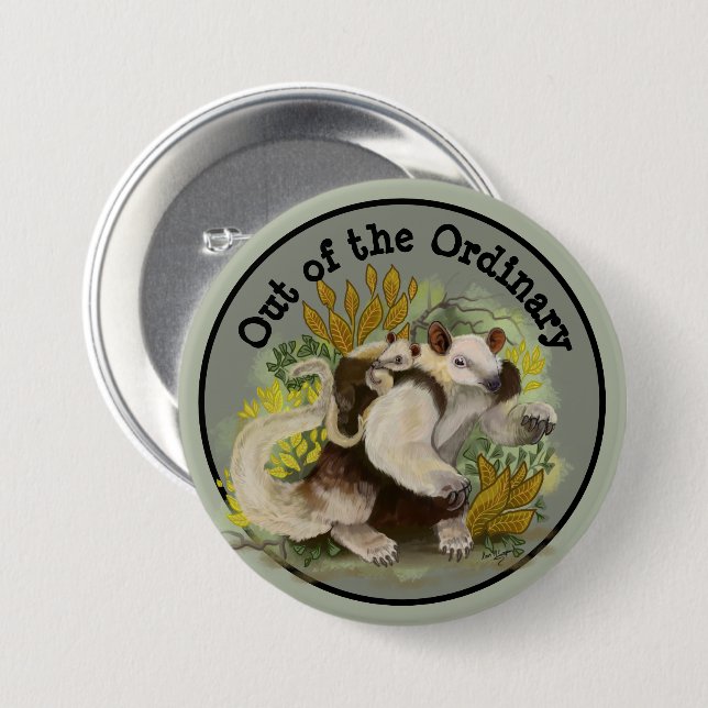 Tamandua Anteater 3 Inch Round Button (Front & Back)
