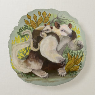 Tamandua Anteater Round Pillow