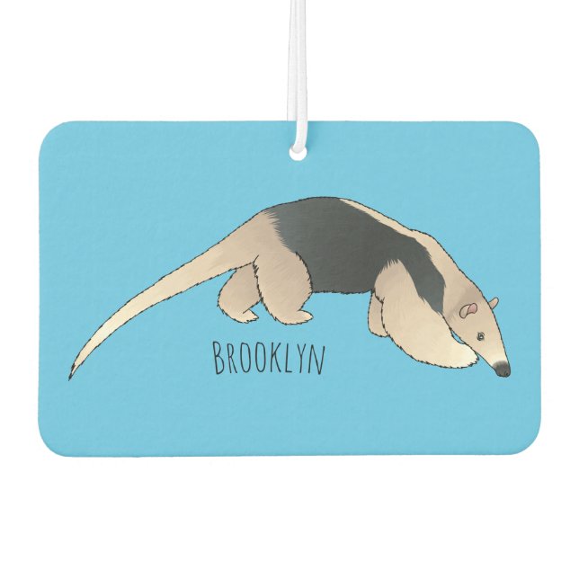 Tamandua cartoon illustration  air freshener (Front)