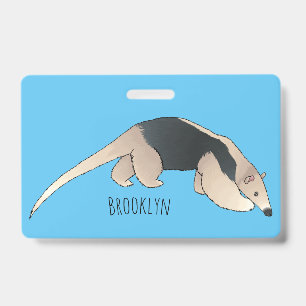 Tamandua cartoon illustration  badge