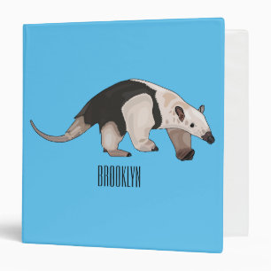 Tamandua cartoon illustration binder