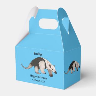 Tamandua cartoon illustration favor box