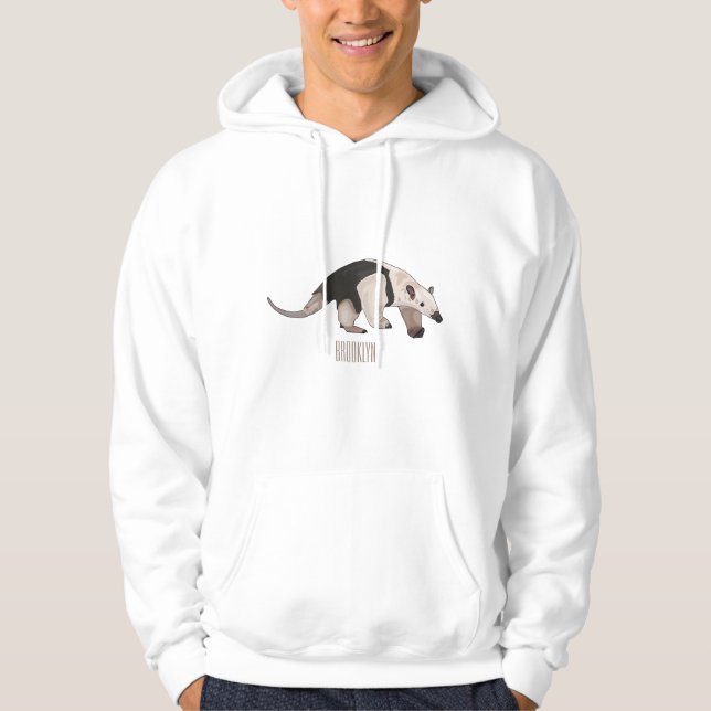 Tamandua cartoon illustration hoodie (Front)
