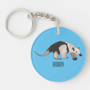 Tamandua cartoon illustration keychain