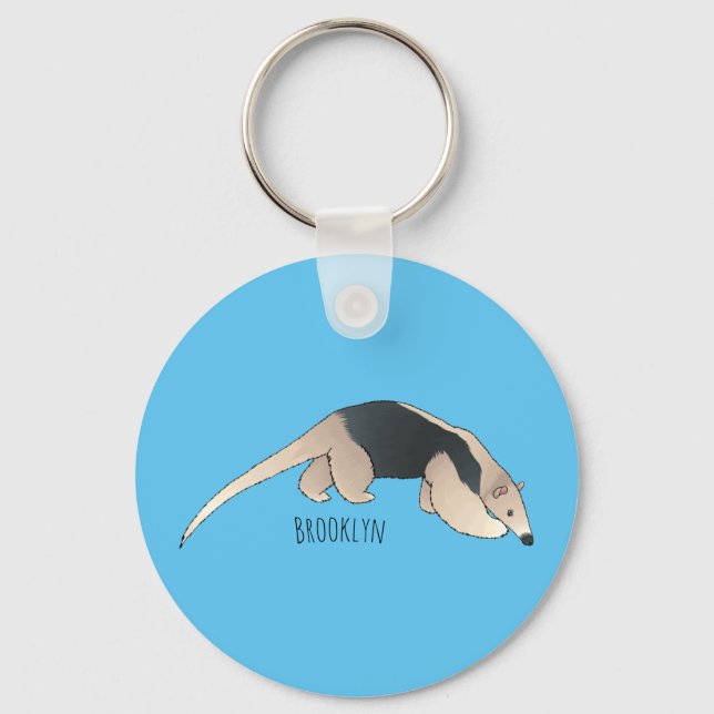 Tamandua cartoon illustration  keychain (Front)