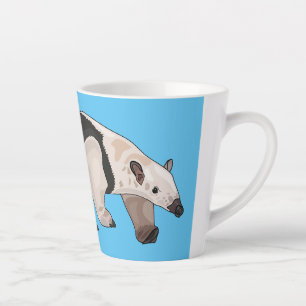 Tamandua cartoon illustration latte mug