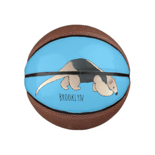 Tamandua cartoon illustration mini basketball