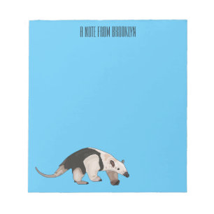 Tamandua cartoon illustration notepad