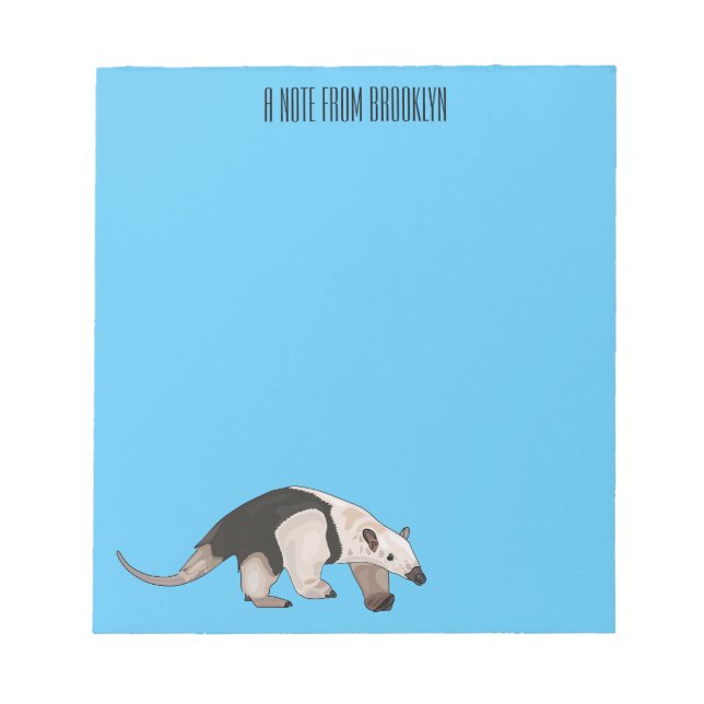 Tamandua cartoon illustration notepad (Front)