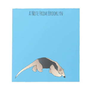 Tamandua cartoon illustration notepad