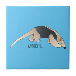 Tamandua cartoon illustration tile