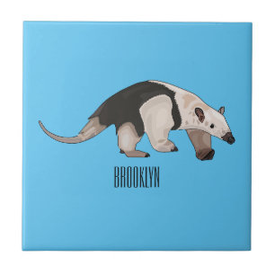 Tamandua cartoon illustration tile