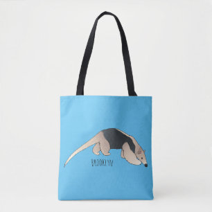 Tamandua cartoon illustration tote bag